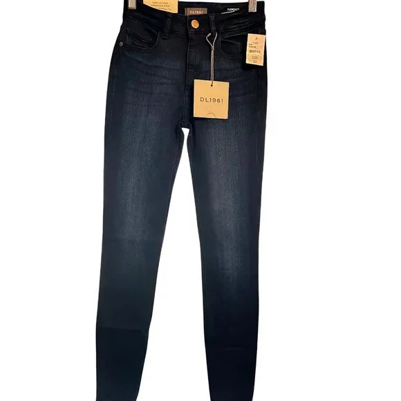 DL1961 Wooster Womens Skinny Jeans Size 23 Dark Wash Stretch Denim Florence Mid - Picture 5 of 11